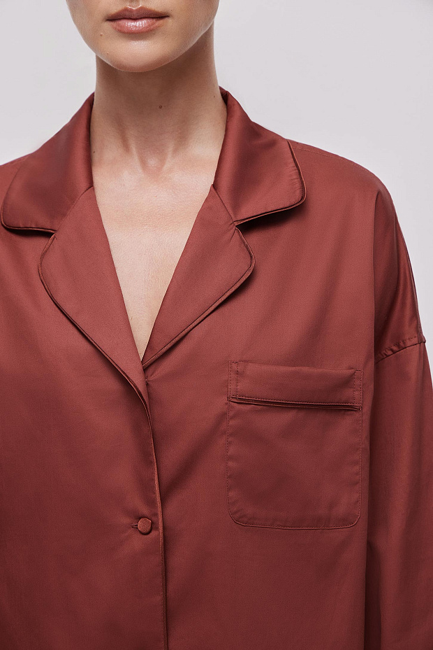 Пижамная рубашка (терракотовый)