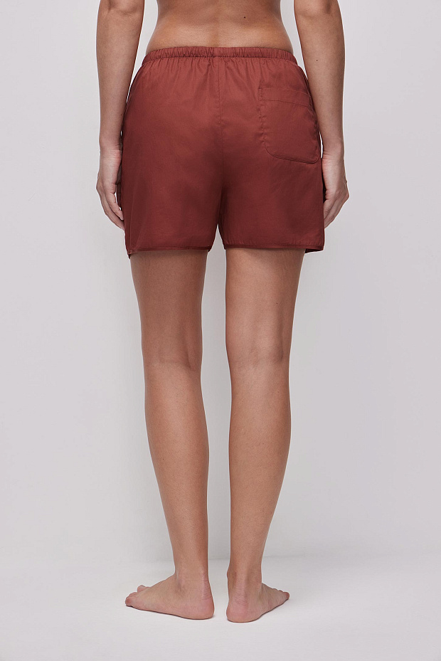 Пижамные шорты женские (терракотовый)