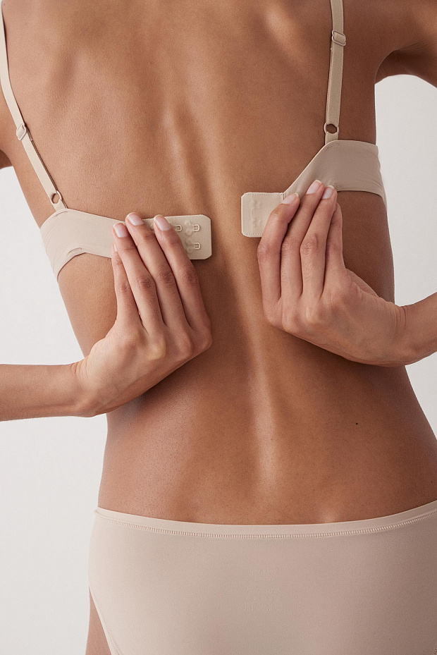 Бюстгальтер с формованной мягкой чашкой (нюдовый)