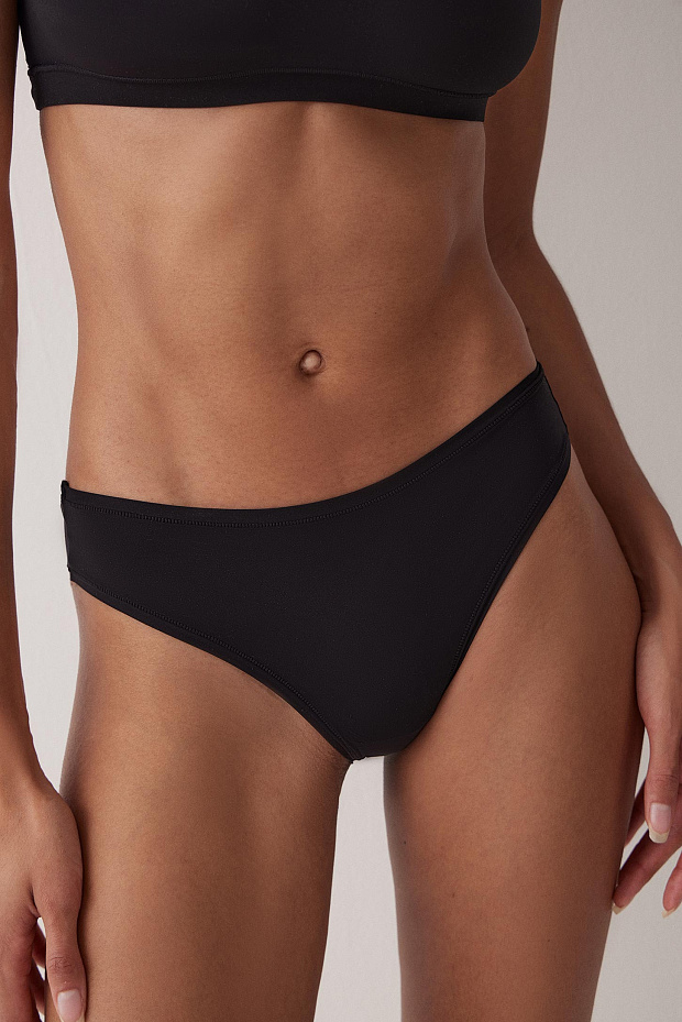 Трусы-слипы со средней посадкой (черный)