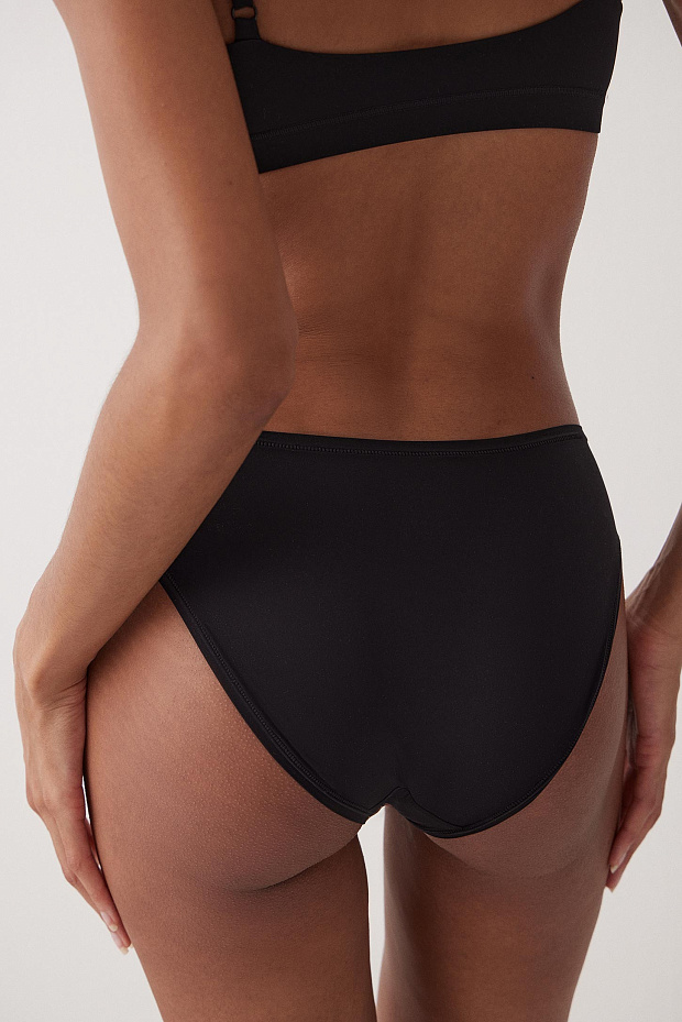 Трусы-слипы со средней посадкой (черный)