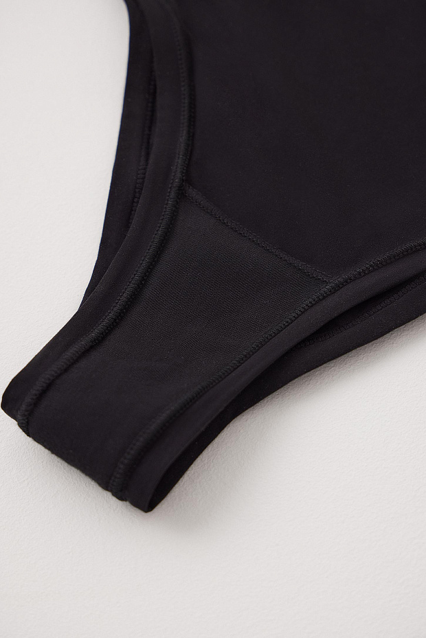 Трусы-стринги со средней посадкой (черный)