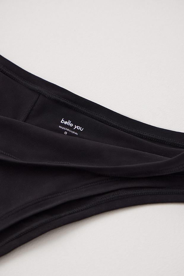 Трусы-стринги со средней посадкой (черный)
