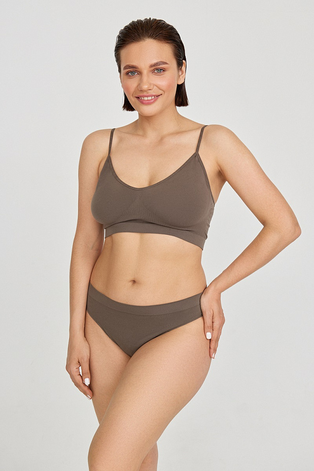 Трусы-стринг с низкой посадкой (шоколад)