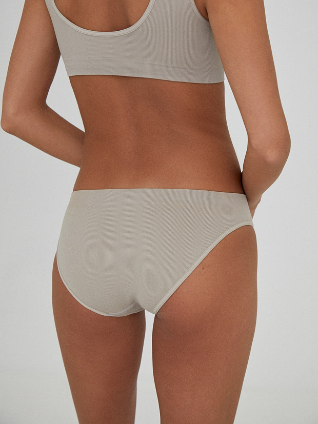 Трусы слипы в рубчик (кофе с молоком)