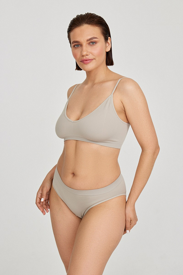 Трусы слипы в рубчик (кофе с молоком)