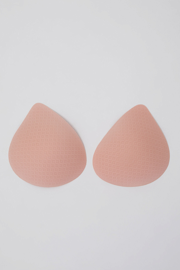 Топ с лазерным кроем с чашками-вкладышами (персиковый)