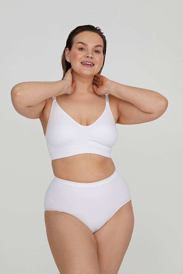 Топ с регулируемыми бретелями с чашками (белый)