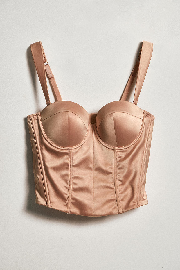 Корсет на широких бретелях (шампань)
