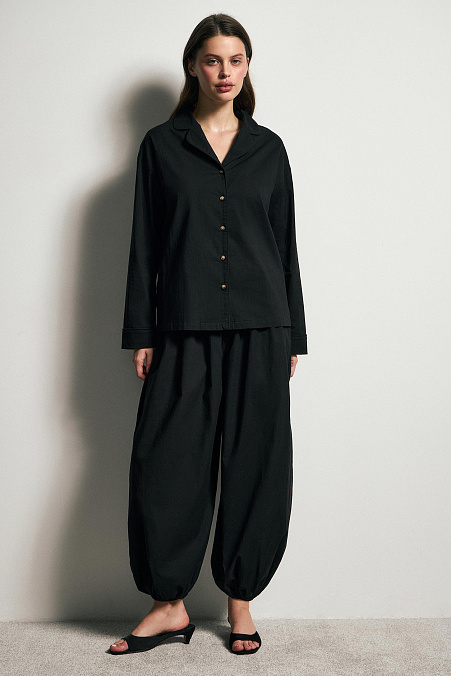 Пижамные брюки (черный)