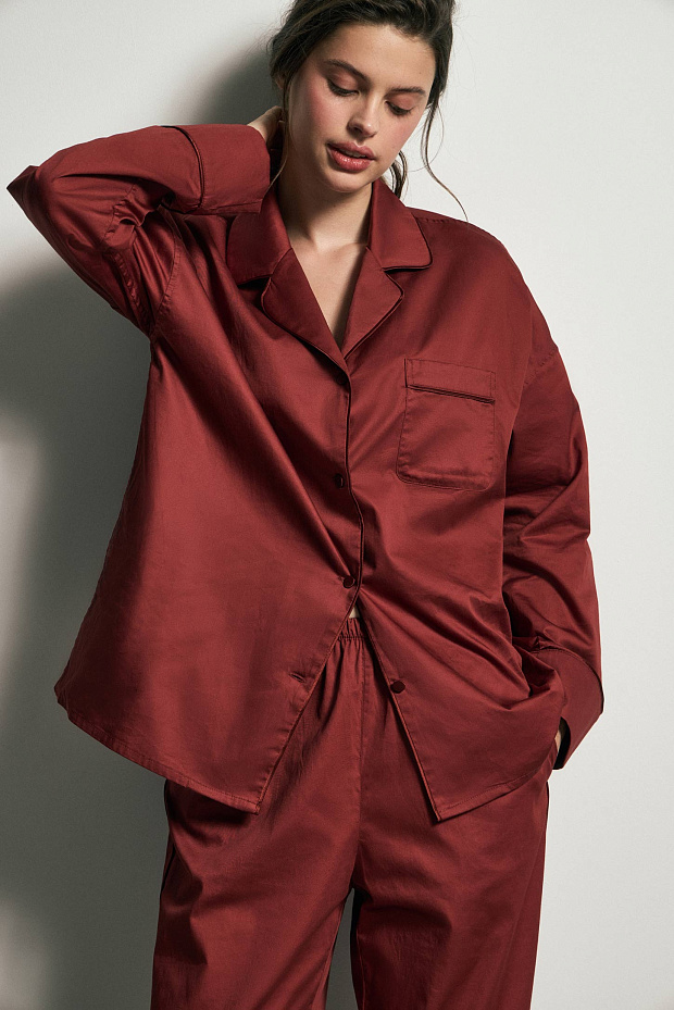 Пижамная рубашка (терракотовый)