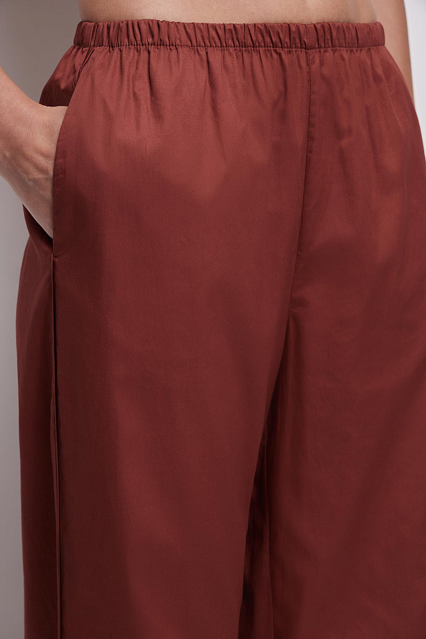 Пижамные брюки женские (терракотовый)
