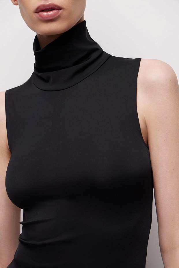 Джемпер с воротом (черный)