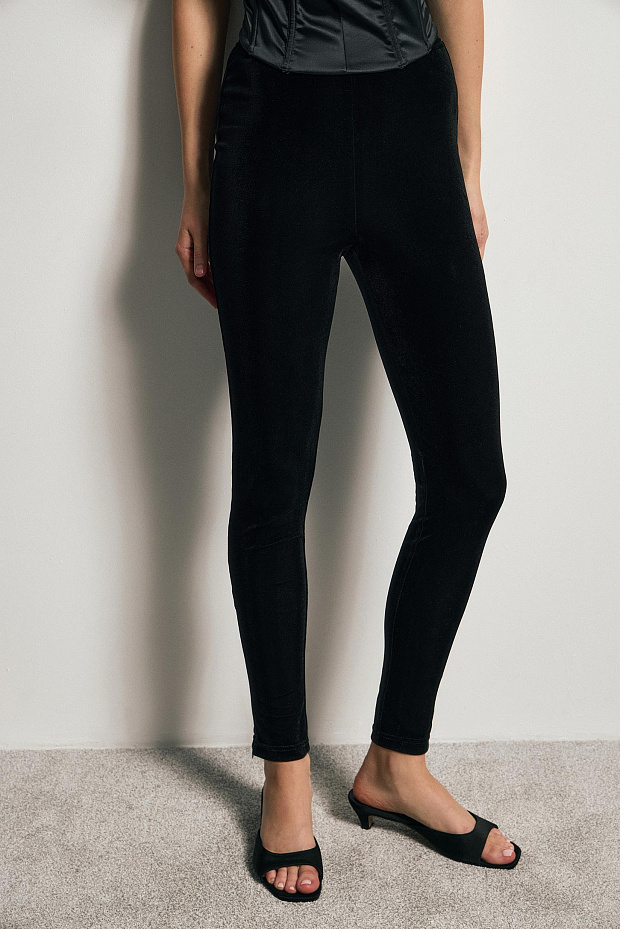 Легинсы с высокой посадкой (черный)