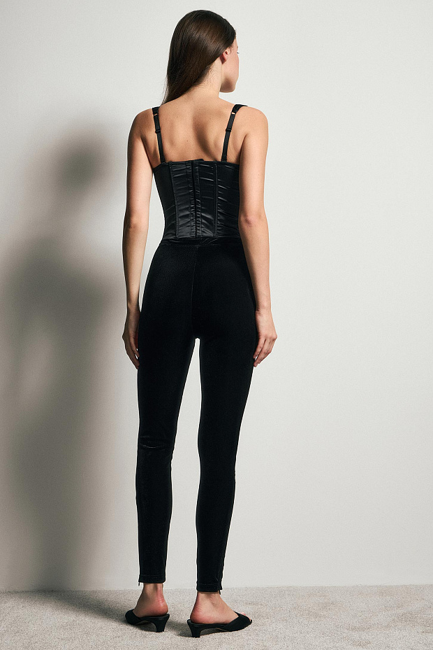 Легинсы с высокой посадкой (черный)