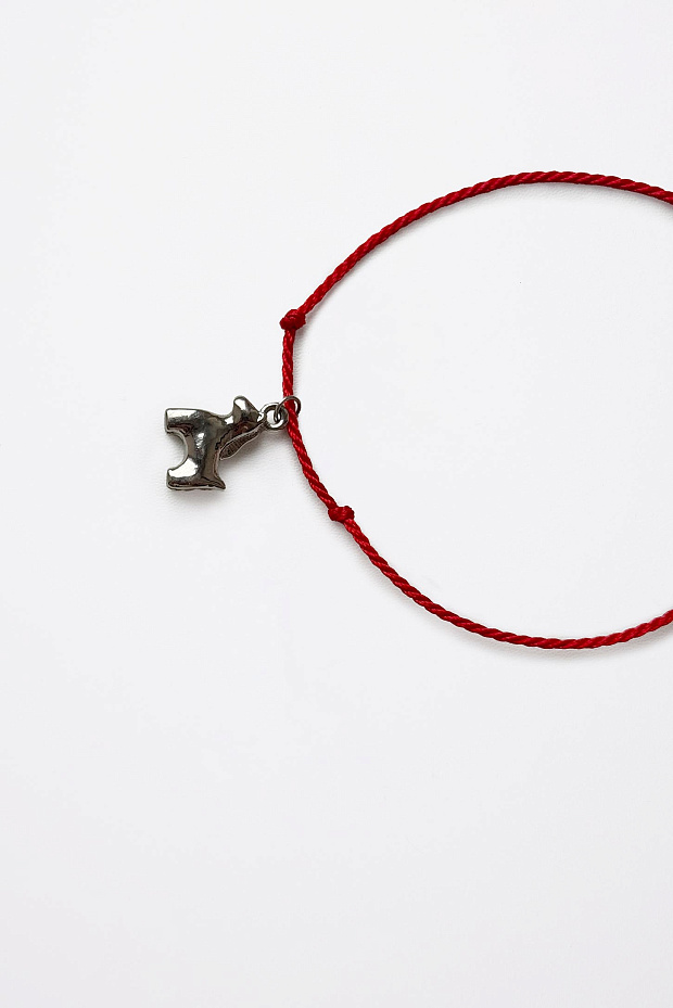 Браслет на нитке (красный)