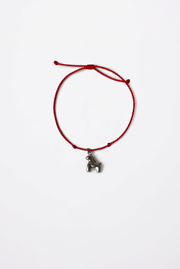 Браслет на нитке (красный)