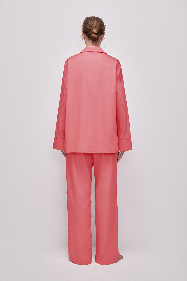 Пижамная рубашка женская (розовый)