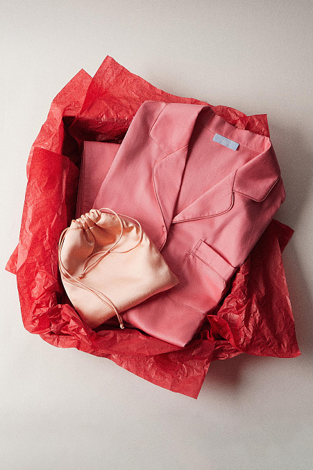 Пижамная рубашка женская (розовый)