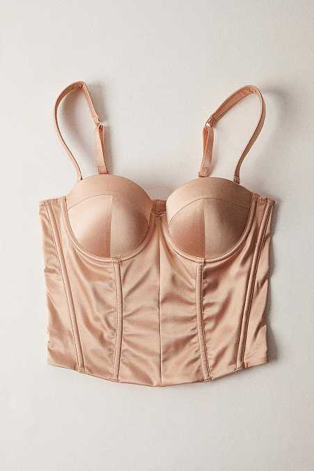 Корсет на широких бретелях (шампань)