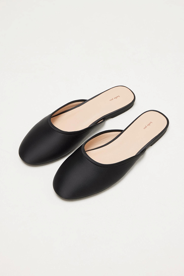 Тапочки из сатина (черный)