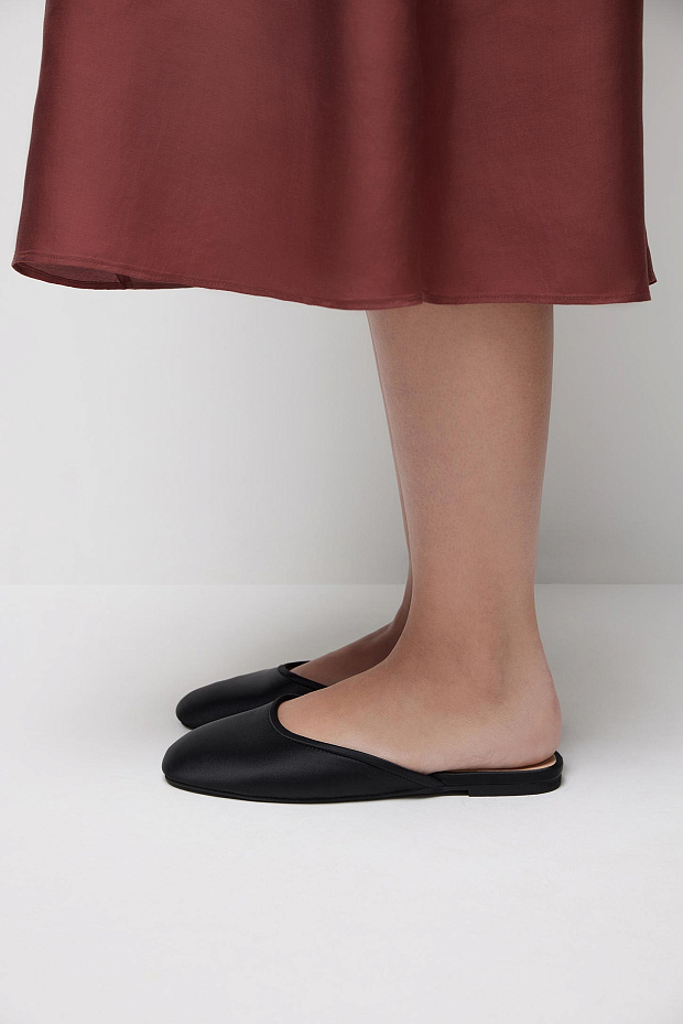 Тапочки из сатина (черный)