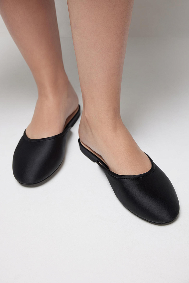 Тапочки из сатина (черный)