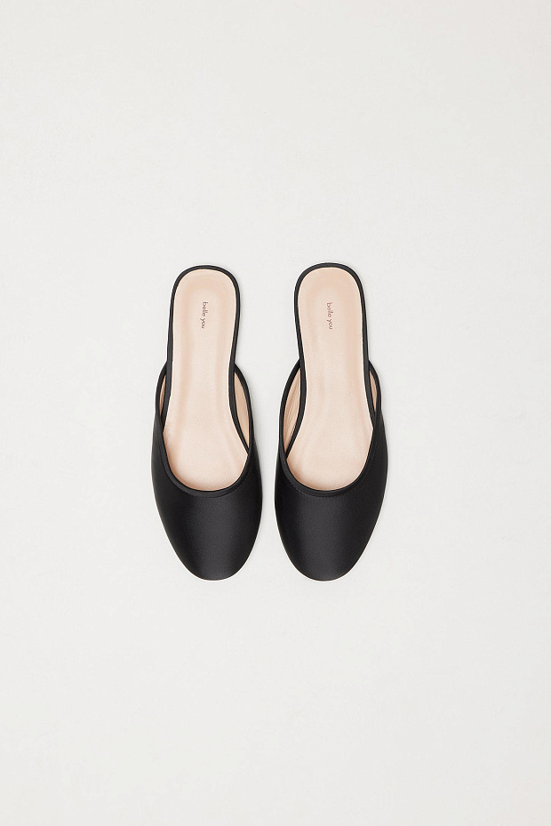 Тапочки из сатина (черный)