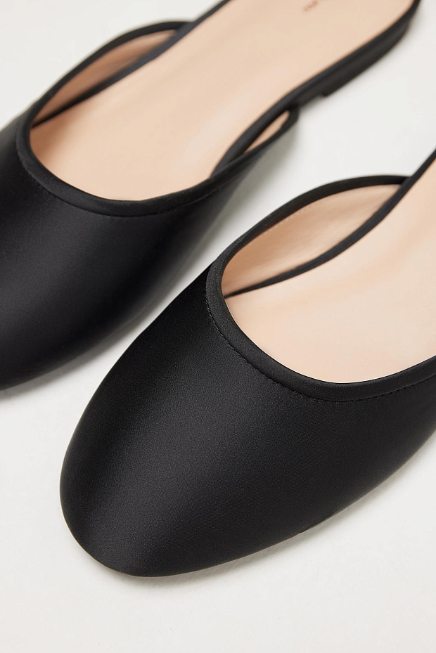 Тапочки из сатина (черный)