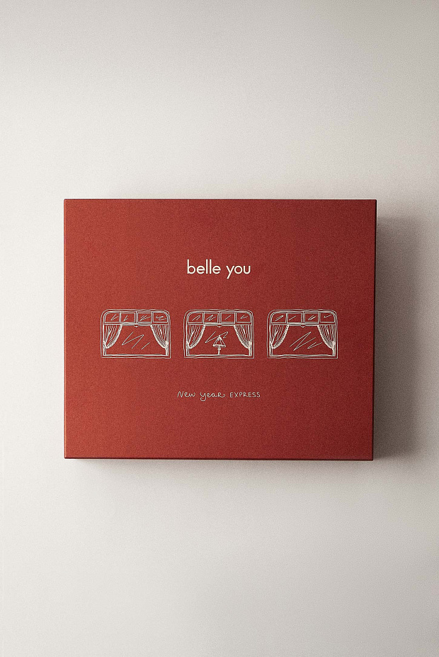 Подарочная коробка большая Новый год 420*350*80 YK120 (красный)