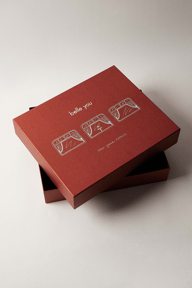 Подарочная коробка большая Новый год 420*350*80 YK120 (красный)