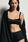 Бюстгальтер на тонких бретелях (черный)