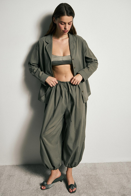 Пижамные брюки (зеленый)