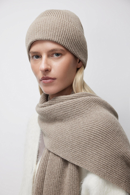 Шапка вязаная (кофейный)