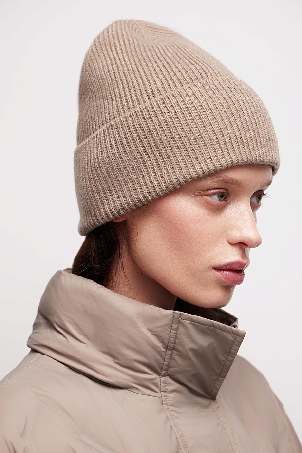 Шапка вязаная (кофейный)