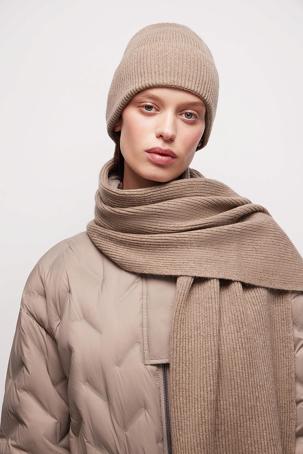 Шапка вязаная (кофейный)