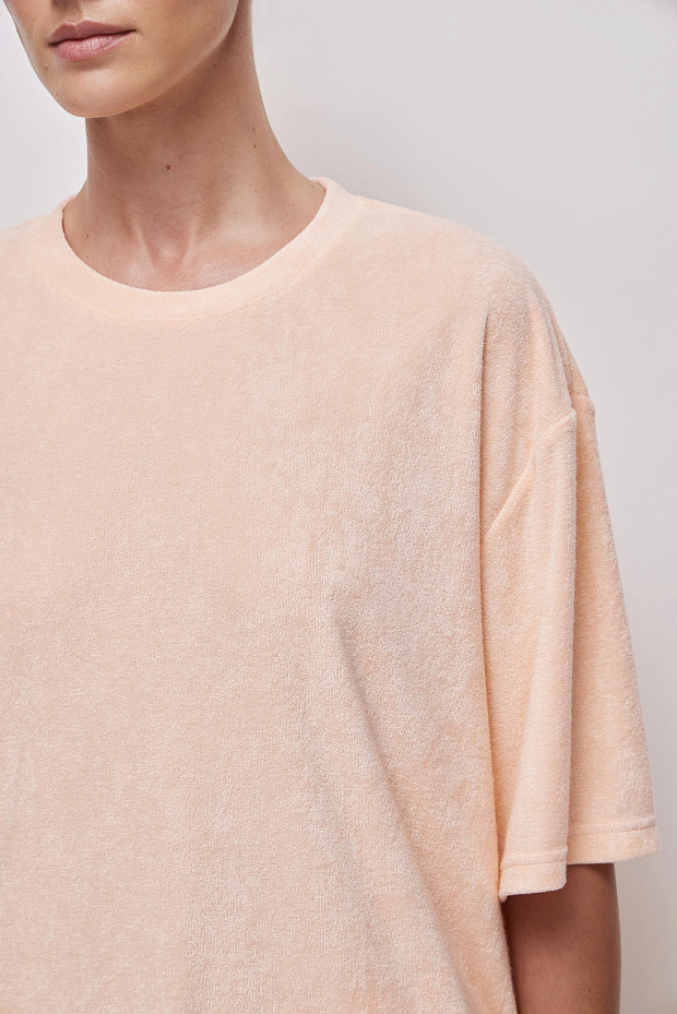 Пижамная футболка (персиковый)