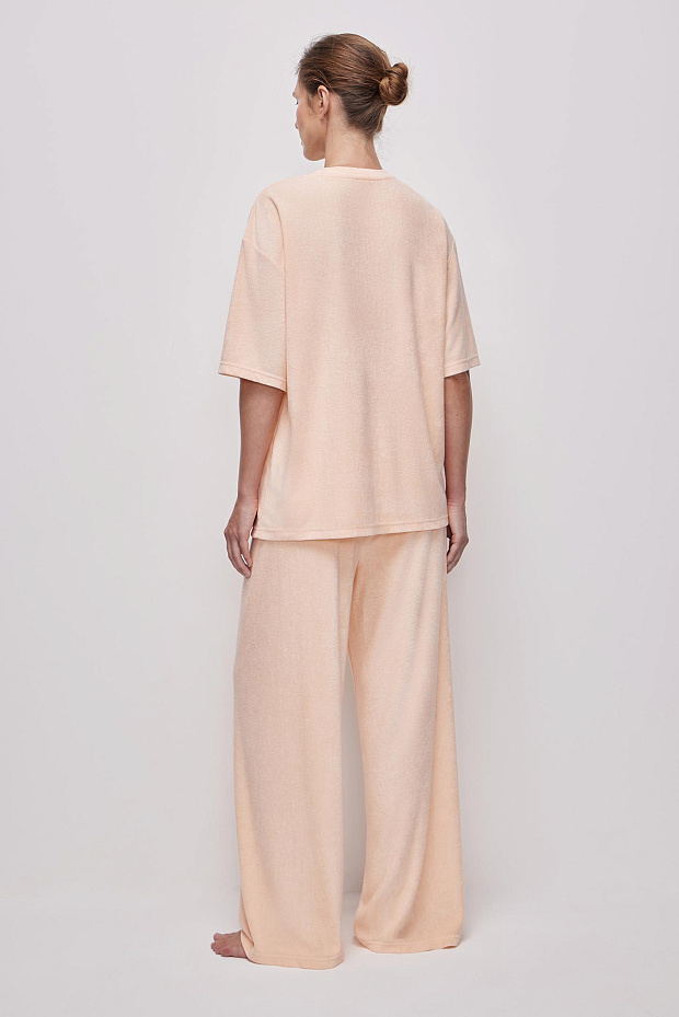 Пижамная футболка (персиковый)