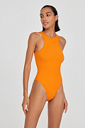 Боди с высоким горлом (оранжевый)