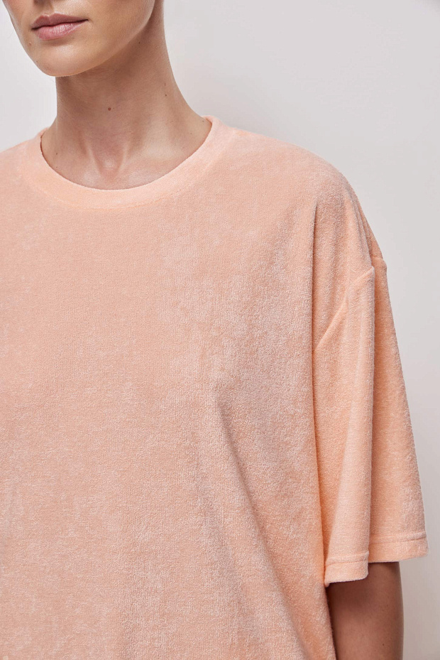 Пижамная футболка (персиковый)