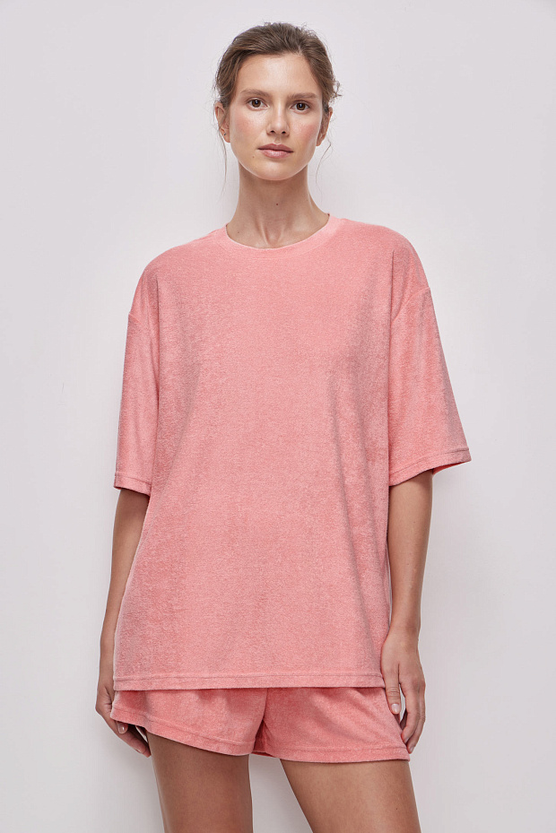 Пижамная футболка (розовый)