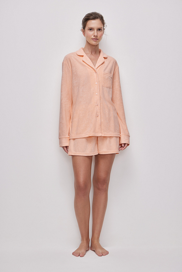 Пижамная рубашка (персиковый)