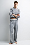 Пижамные брюки мужские (темно-серый меланж)