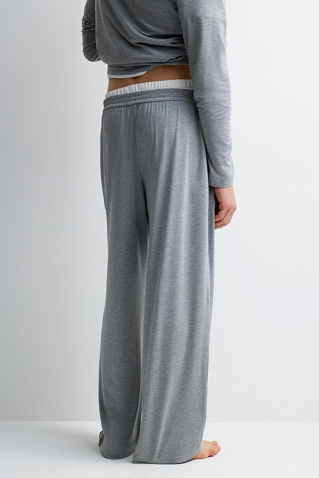 Пижамные брюки мужские (темно-серый меланж)