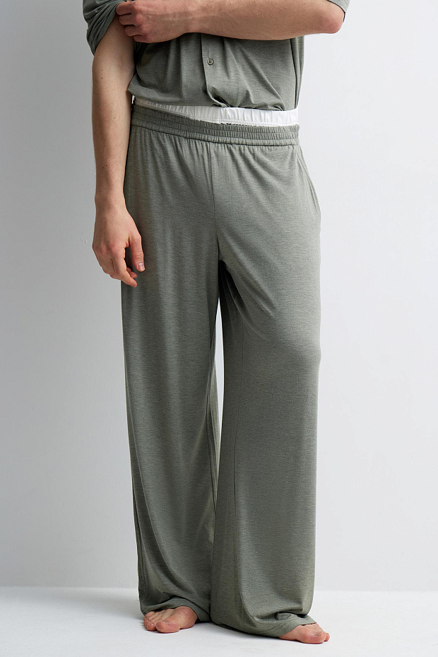 Пижамные брюки мужские (зеленый меланж)