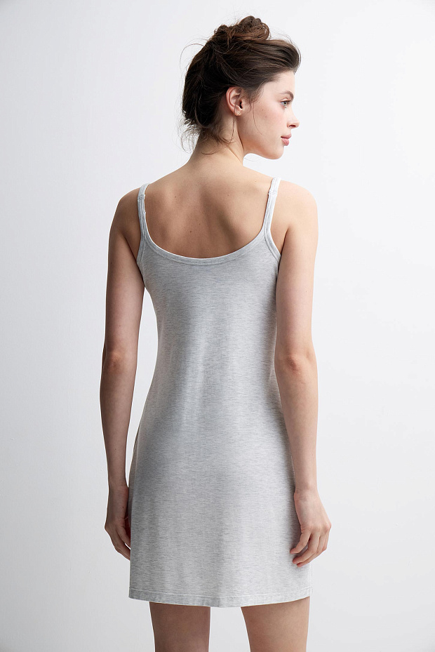 Сорочка ночная женская (серый меланж)