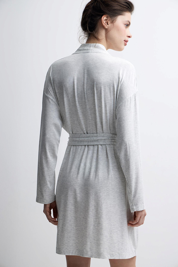 Халат женский (серый меланж)