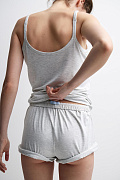 Пижамные шорты женские (серый меланж)