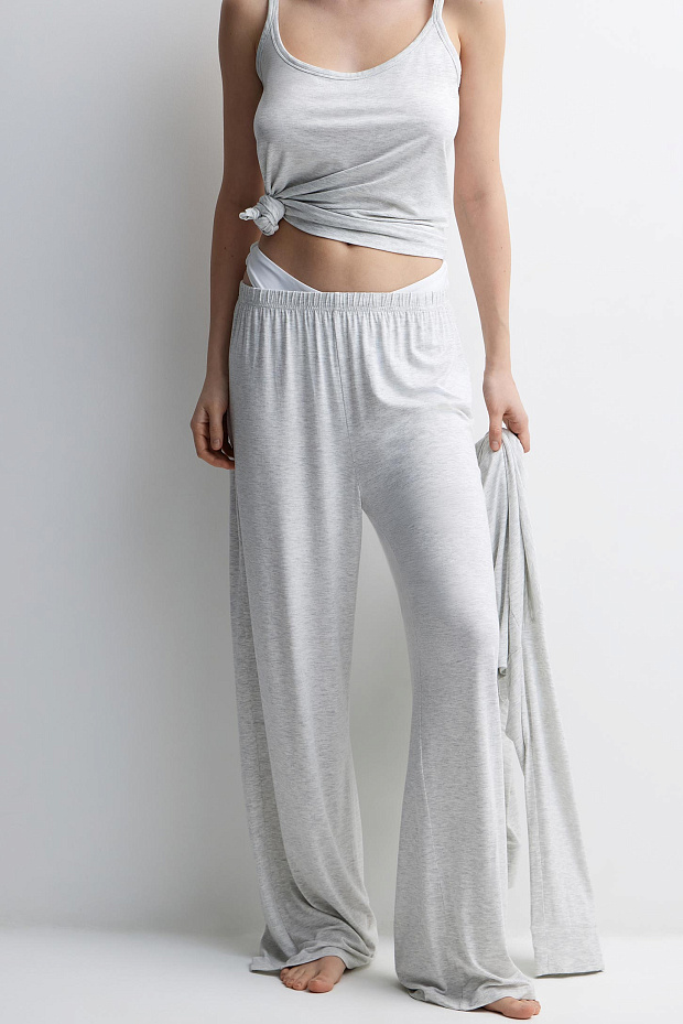Пижамные брюки женские (серый меланж)