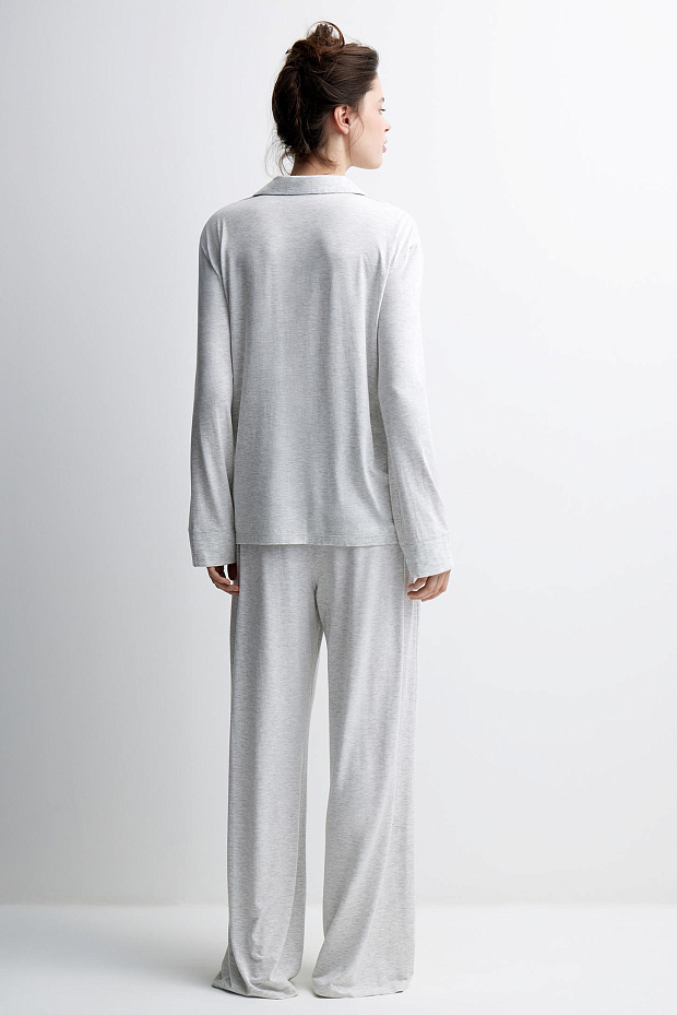 Пижамные брюки женские (серый меланж)